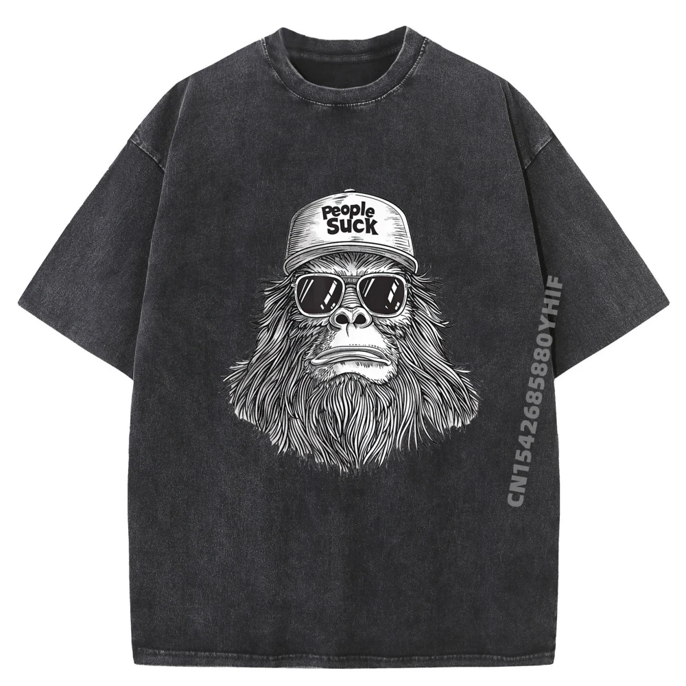 

Bigfoot People Suck Trucker Hat Crazy Tshirts Gift Idea Luxury Designer Tops & Tees Discount Comfortable Washed Clothes