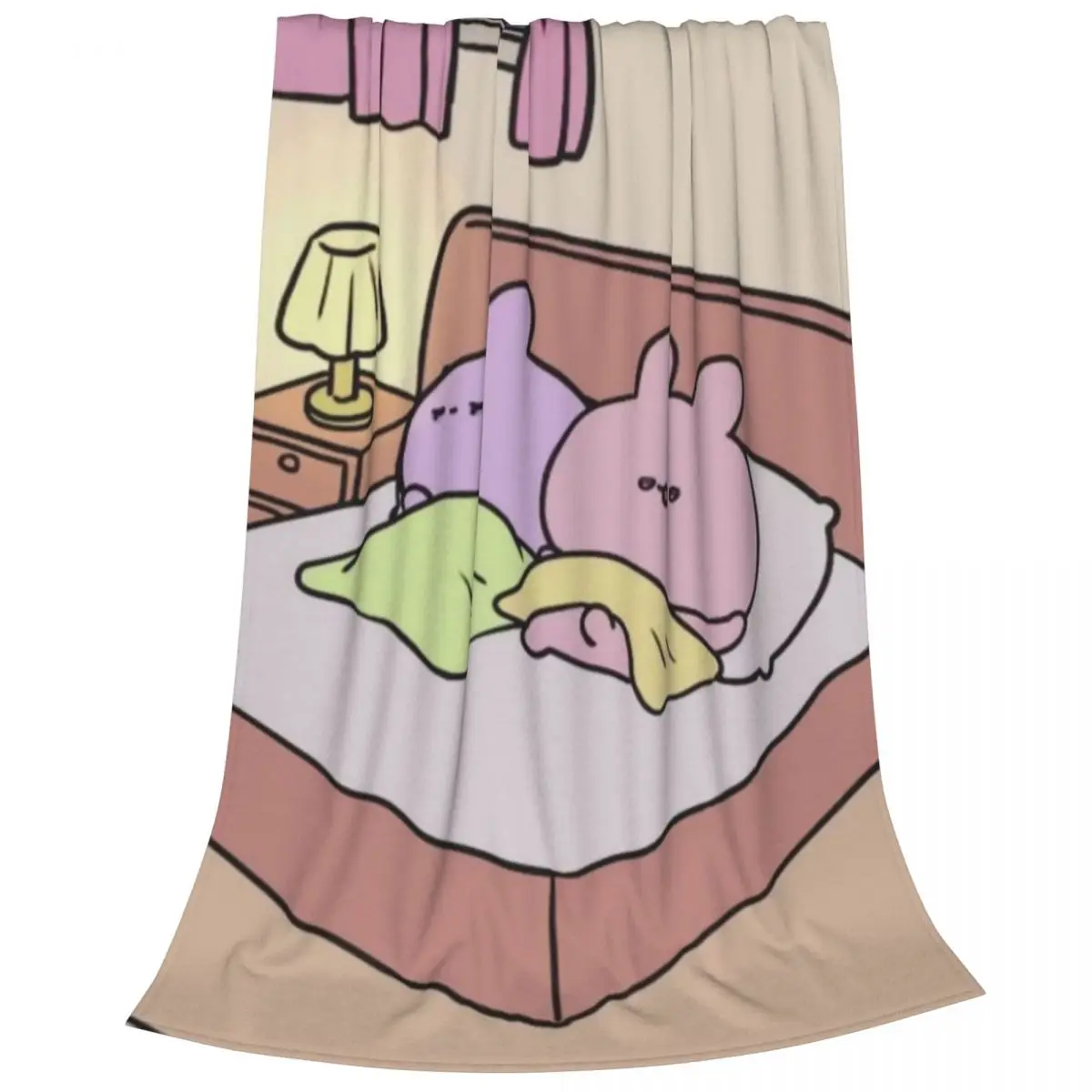 Asamimichaan Cute Asamimi Blanket Sofa Bedroom Bed Home Office Nap Blanket Car Travel Picnic Blankets Gift