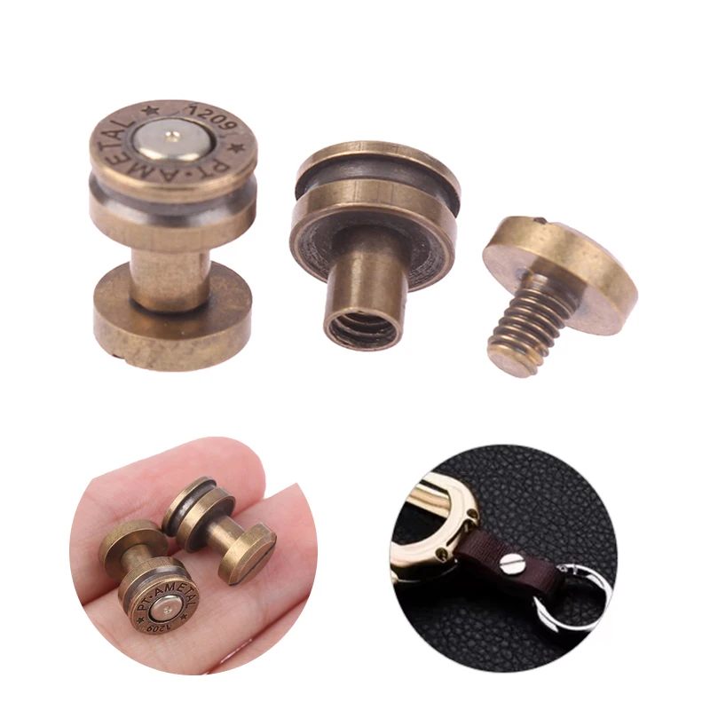 1pc Brass DIY Bag Buckle Handbag Round Head Lock Buckle Leather Craft Sewing Hardware Bag Clasp Lock Accessories