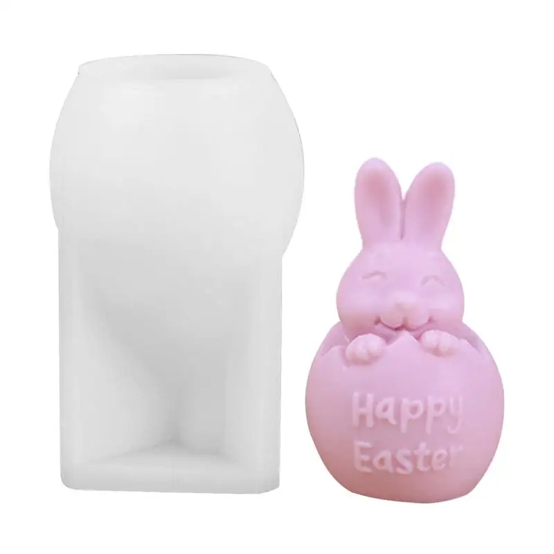 Easter Egg Candles Silicone Molds unique and  versatile Easter Bunny Resin Casting Mould For DIY Candle Making Soapbar Making