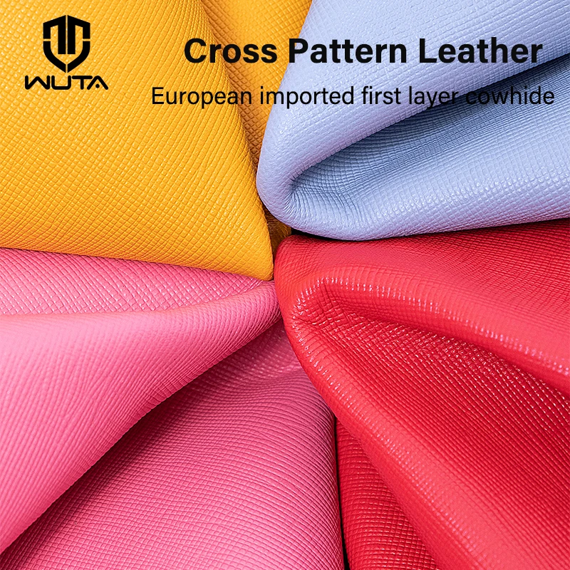 WUTA First Layer Cowhide Genuine Leather Cross Pattern Strips Belt Blank Belts Tags Making for Crafts Working