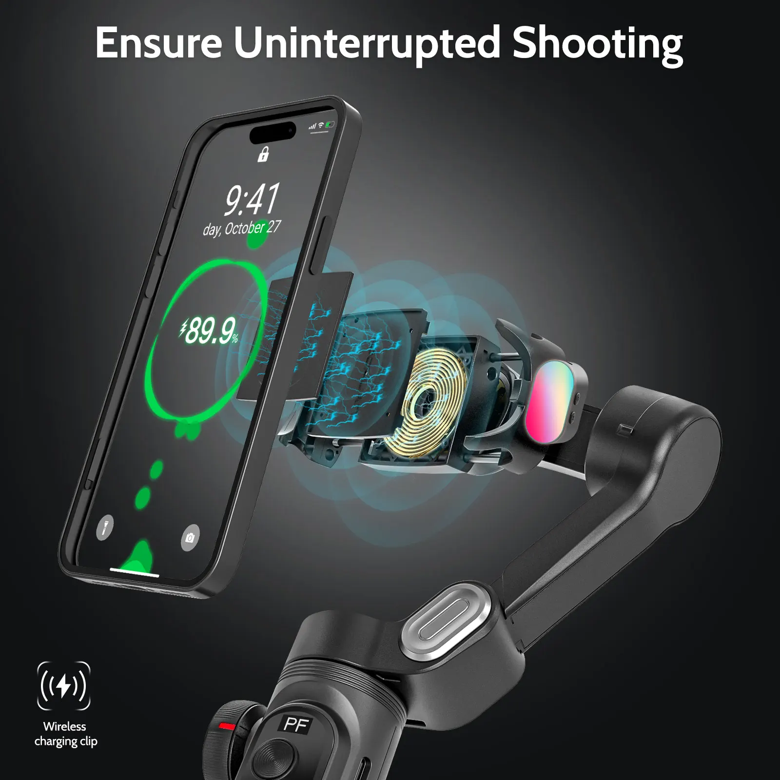 Aochuan 3 Axis Smart XPro Handheld Gimbal Stabilizer For IPhone And Android Smartphone Gimbal Stabilizer With RGB Fill Light