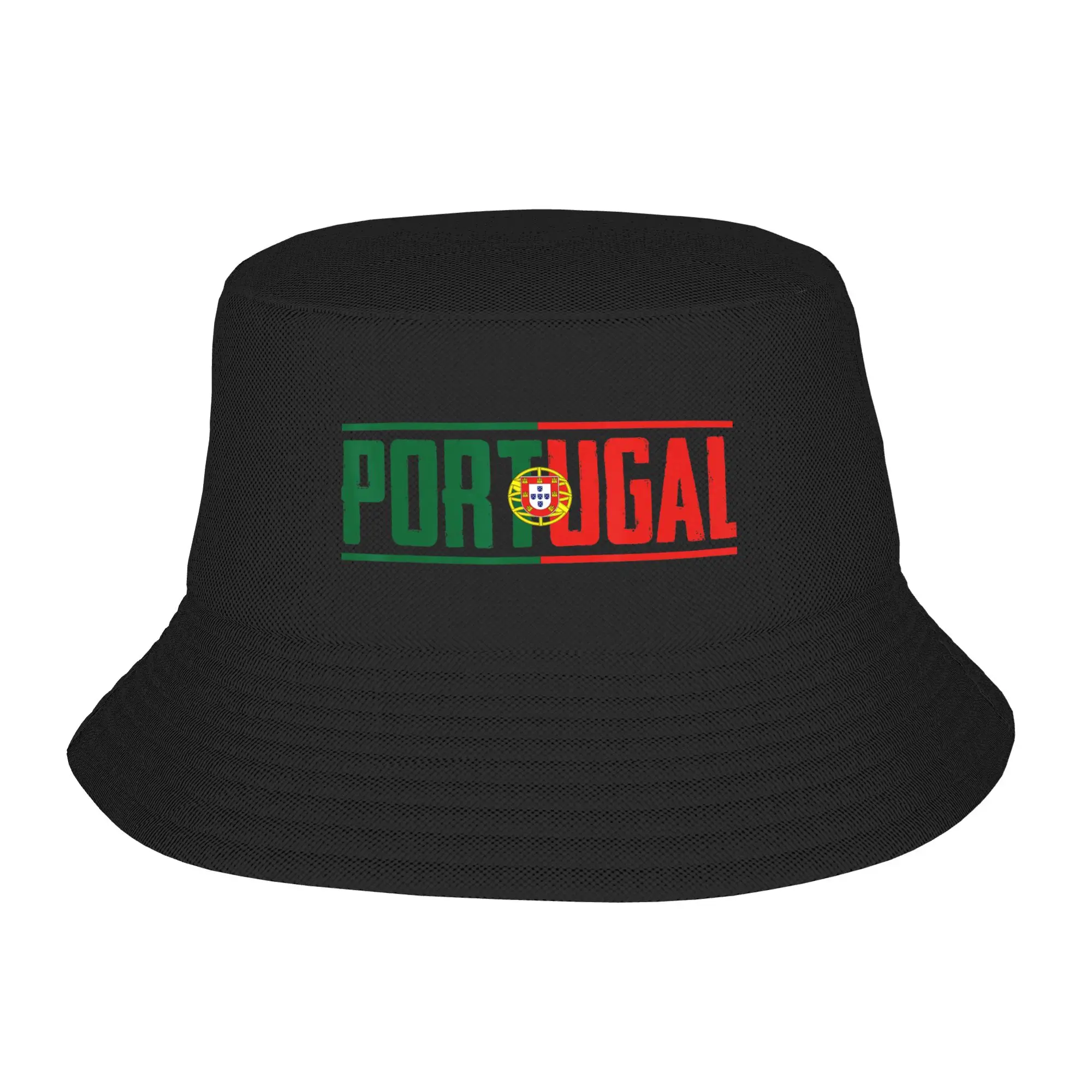 Summer Bob Hat Portugal Flag Portuguese for Unisex Fisherman Caps Reversible Bucket Hat Outdoor Fisherman Hat