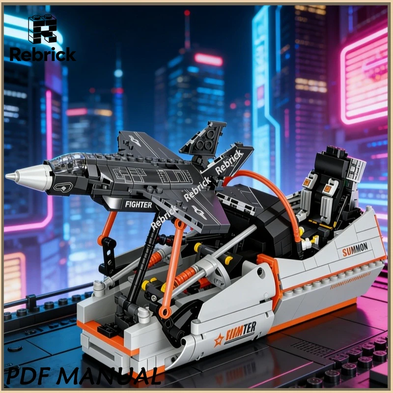 

Military fighter jet building block set cockpit simulation model assembly creative educational building blocks birthday gift