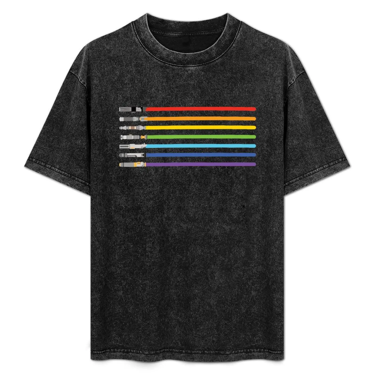 

Rainbow Lightsabers T-Shirt Sports Casual Breathable Tee Shirt