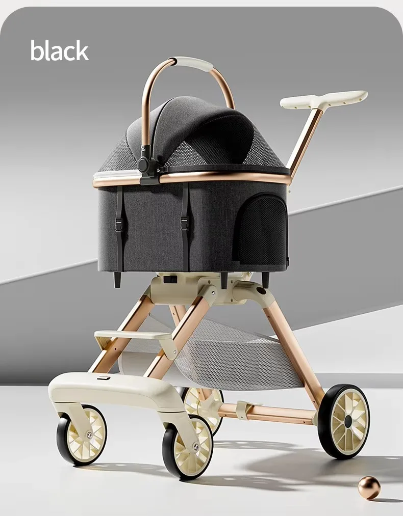 2026 New Separable Pet Stroller, Portable One Click Recycling Cat Stroller, Universal Lightweight Baby Stroller for Travel