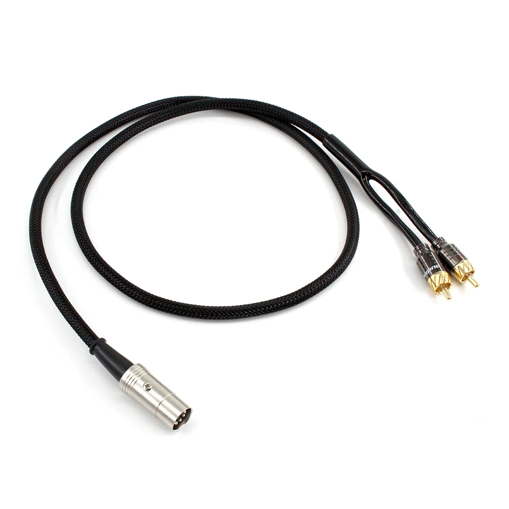 5-Pin DIN Male MIDI Cable to 2 Dual RCA Male Plug Audio Cable For Naim Quad Stereo Systems 5 Pin DIN5 Male Plug Newest