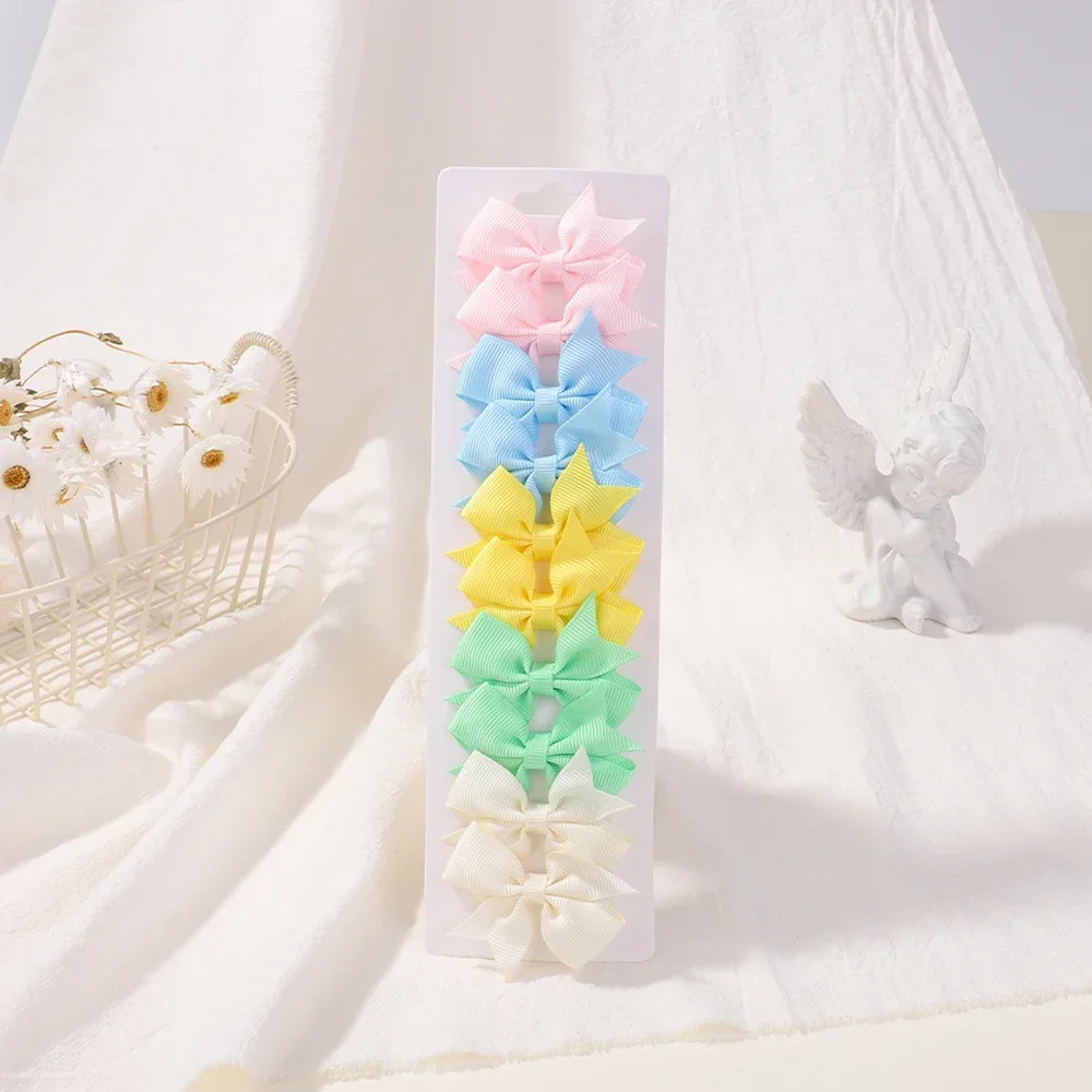 

10Pcs/set New Cute Bows Baby Hair Clips Candy Color for children Girls Princess Hairpins Barrettes Kids Hair Accessories