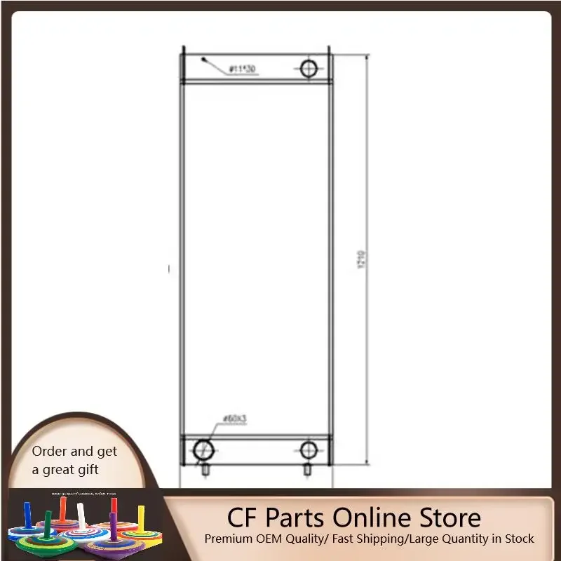 

Water Tank Radiator 263J2-12771 for Hitachi Wheel Loader ZW310