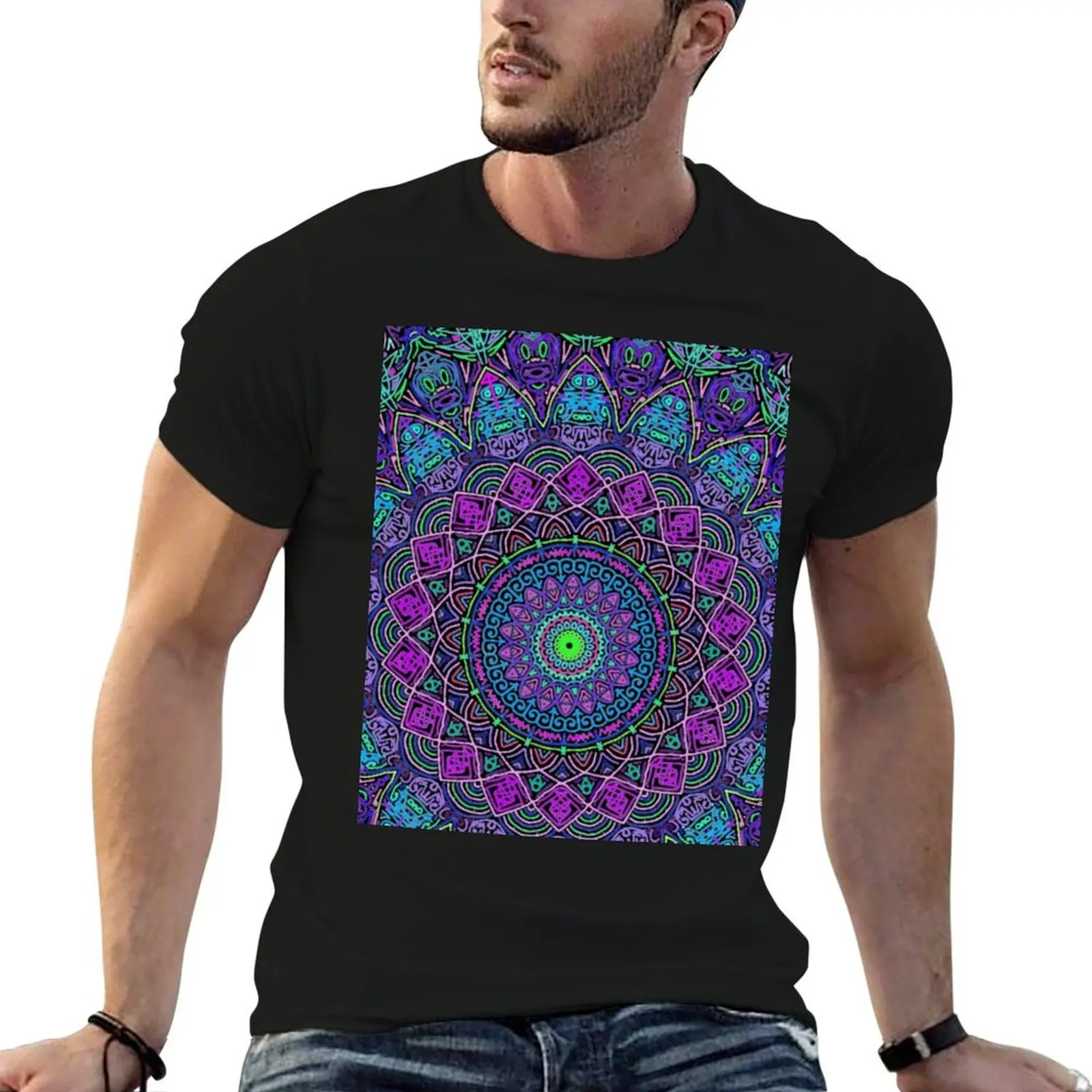 Intricate cool colour mandala T-Shirt Blouse cheap stuff essential t shirt sweat mens graphic t-shirts big and tall