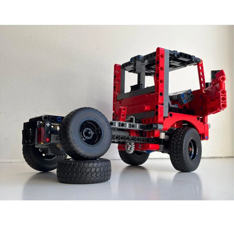 Moc-234466 Truck Small Building Blocks Trailer Off-Road Vehicle Building Blocks Educational Toys Track Car Diy Children'S Toy