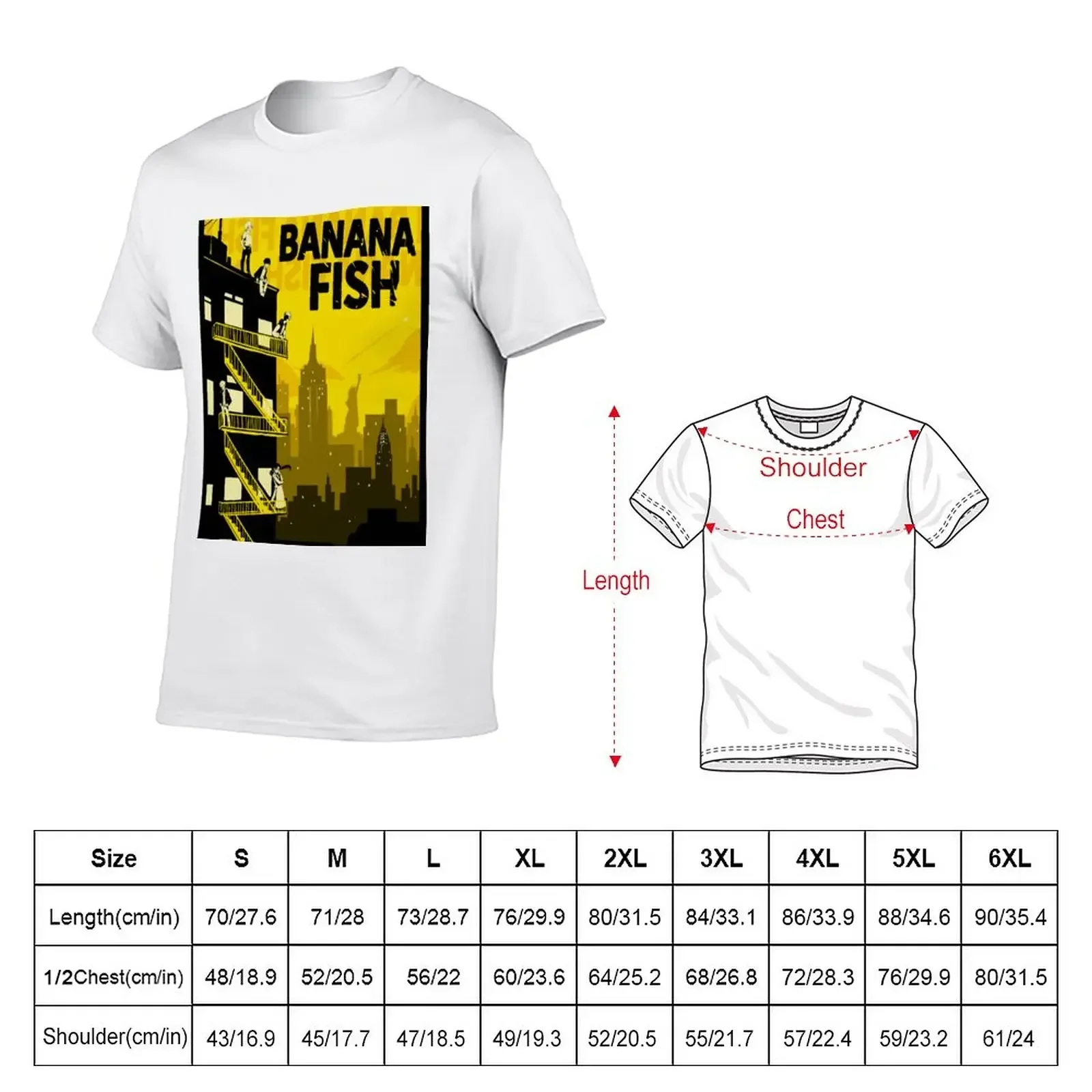 Banana Fish T-Shirt for a boy customs t shirts for men cotton