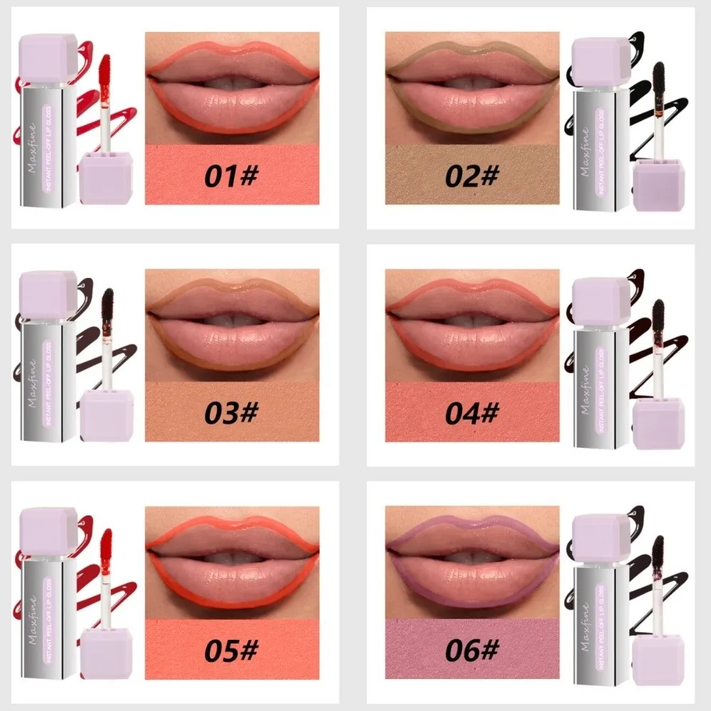 Matte Finish Tear Off Lip Gloss Waterproof Long-lasting Peel Off Lip Stain Anti-drying Non-Sticky Tearable Lipliner Daily Makeup