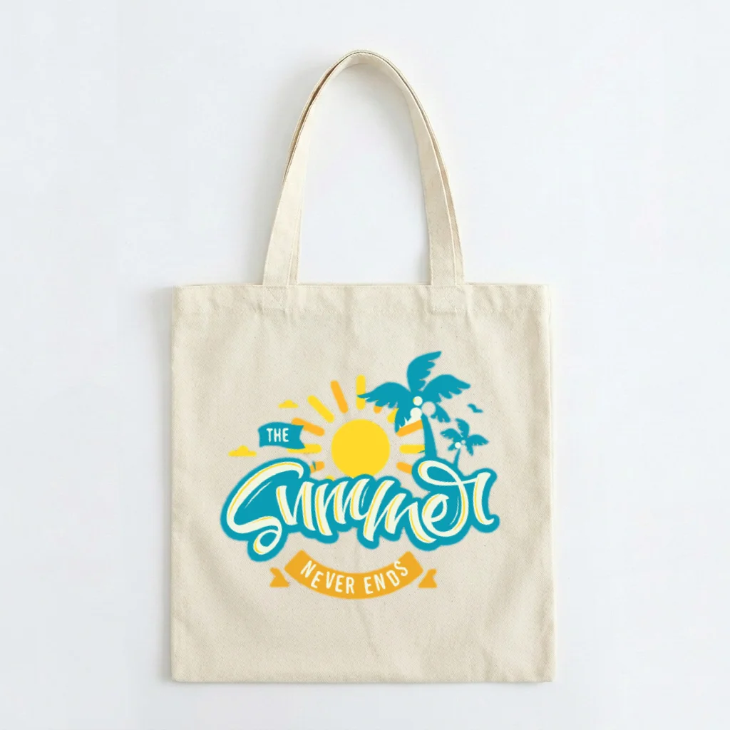 Hello Summer Shoulder Bag Beach Vacation Sunglasses Sun Protection Storage Bag Casual Shopping Unisex