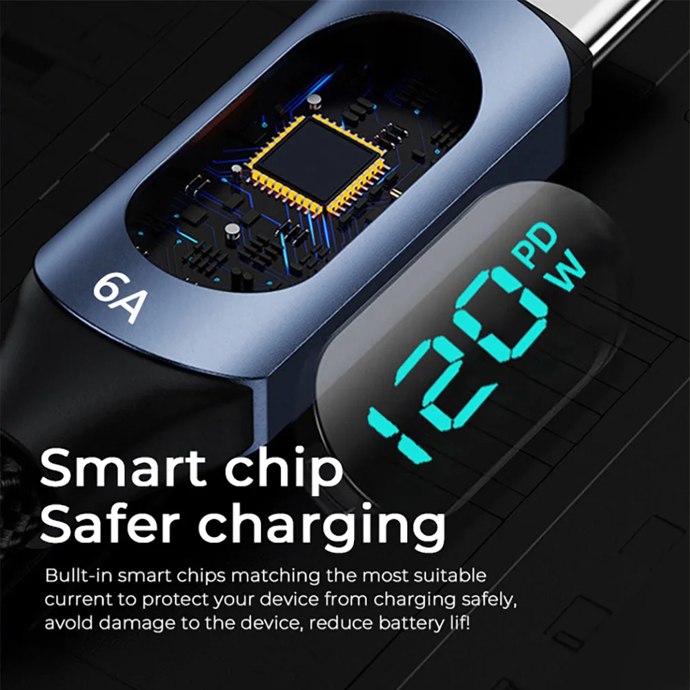 NNBILI 120 واط USB نوع C كابل لهواوي الشرف Xiaomi سامسونج 100 واط سوبر شحن شحن سريع USB C إلى USB C كابل بيانات سلك الحبل