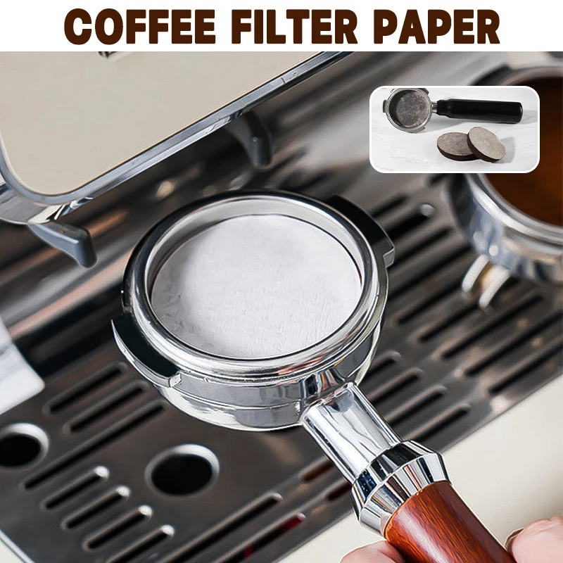 100 قطعة من ورق فلتر القهوة الأبيض المستدير، مرشحات ورق الإسبريسو للاستعمال مرة واحدة، أوراق القهوة البديلة لعشاق القهوة #2