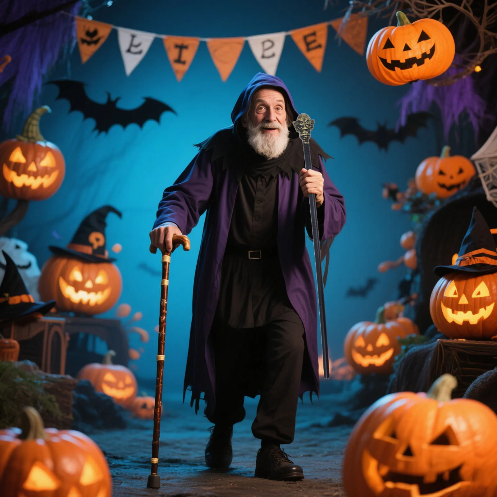 

Halloween Pharaoh Walking Stick Egyptian Scepter Prop Durable Costume Accessory For Party Dress Up Ancient Theme Decor