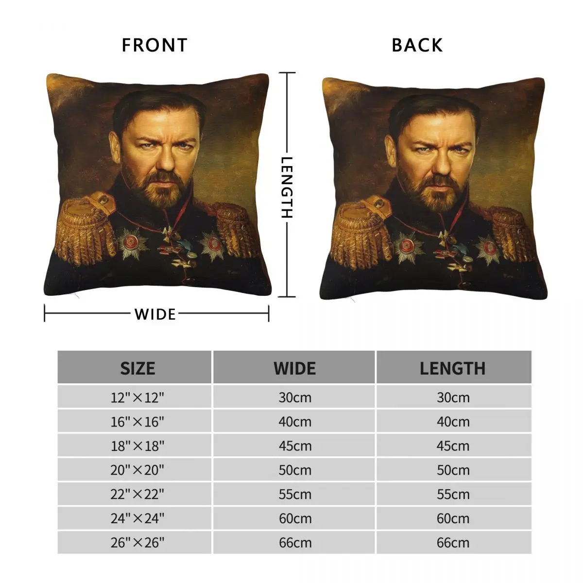 Ricky Gervais Replaceface Square Pillowcase Polyester Linen Velvet Pattern Zip Decor Pillow Case Bed Cushion Cover Wholesale 18