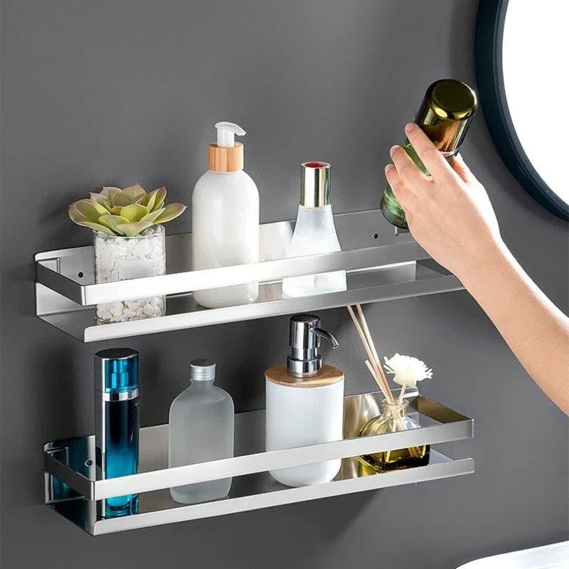 Kitchen Shelves Kitchen Useful Things for Home 304 Stainless Steel Bathroom Storage Shelves Spice Rack Kitchen accessories Item