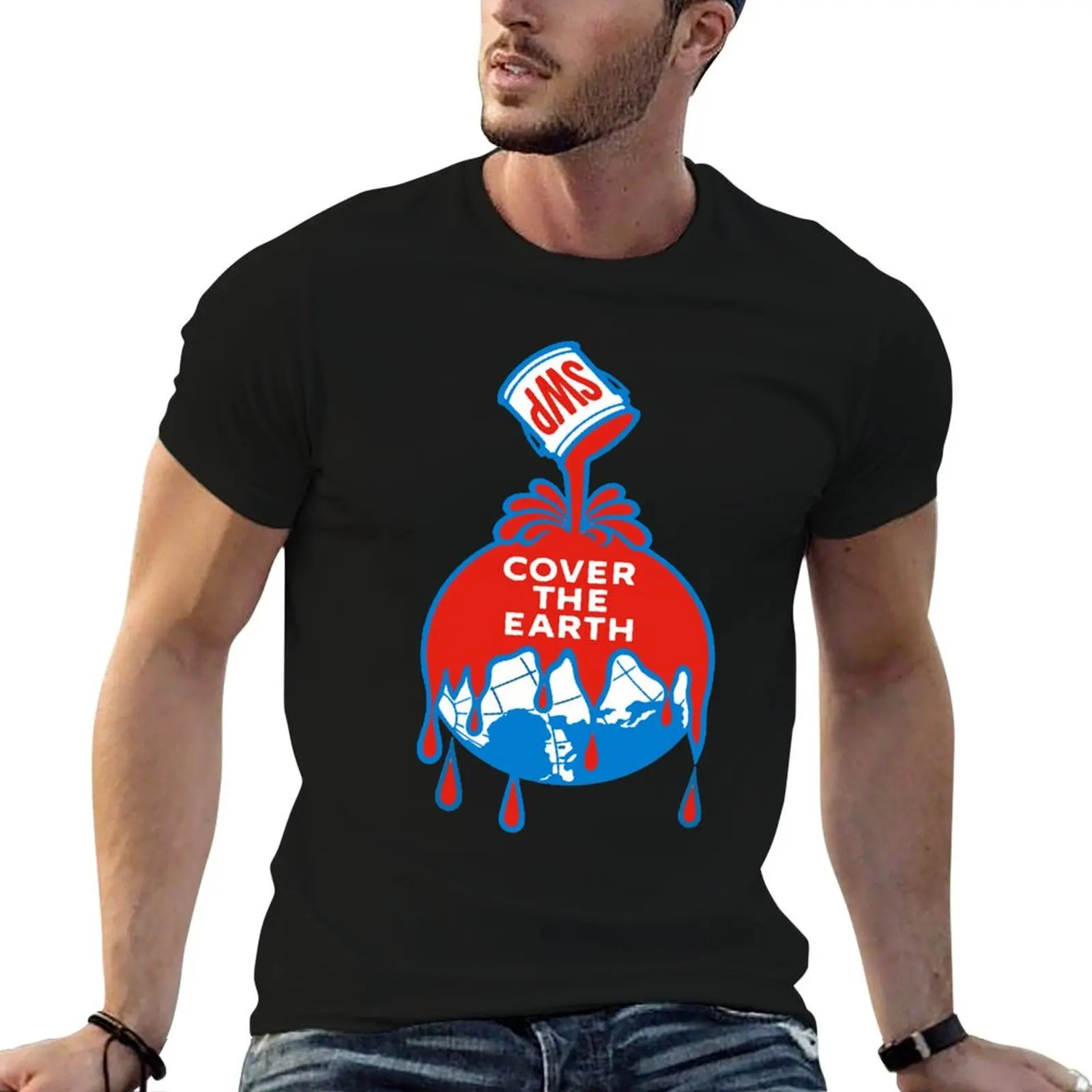 Camiseta gráfica Sherwin Williams Cover The Earth Essential para hombre, camisetas para hombre, paquete de camisetas de algodón, camiseta