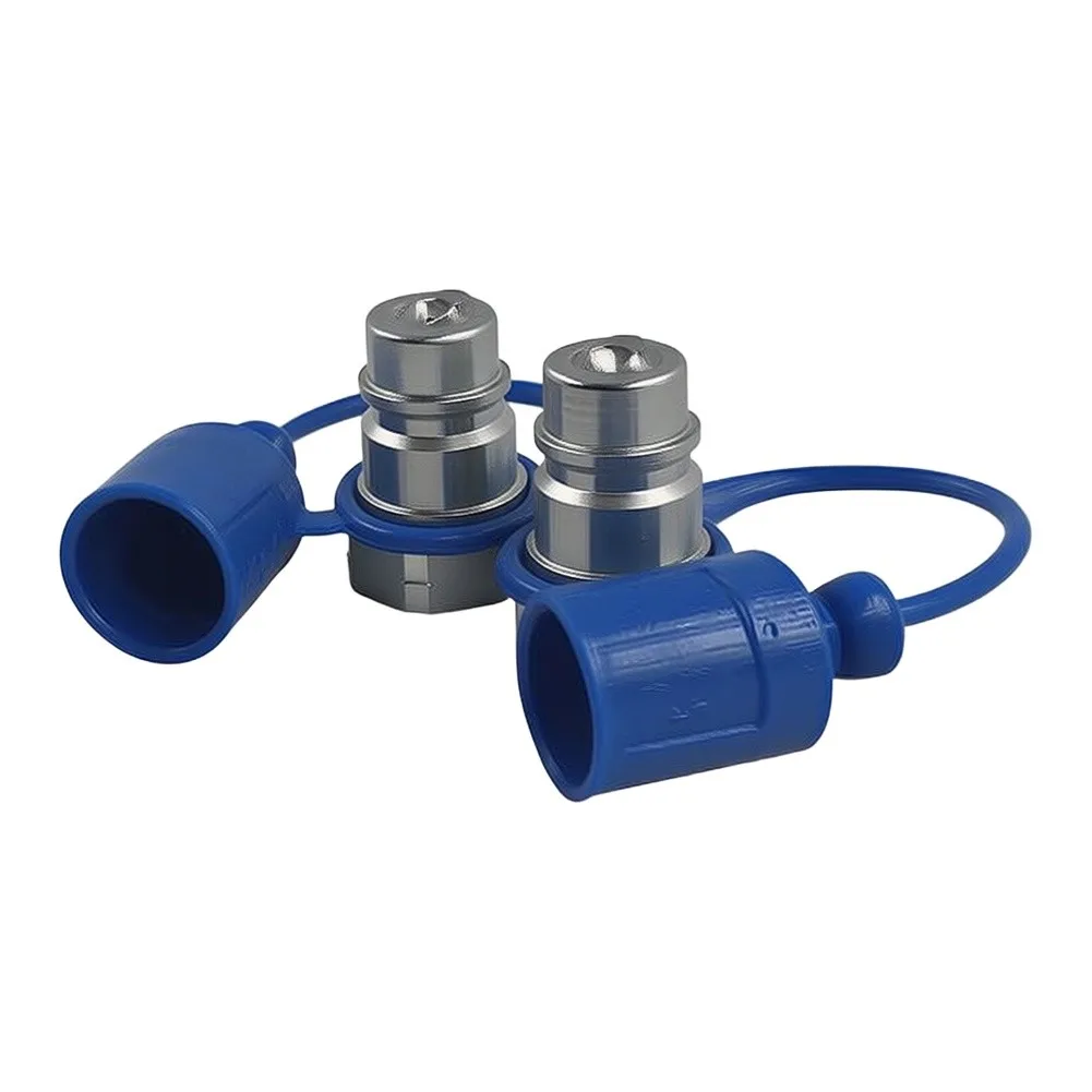 2pcs Hydraulic Male Quick Connect Coupling NPT 1/2 inch for Agricultural Equipment with Leak Prevention and Strength