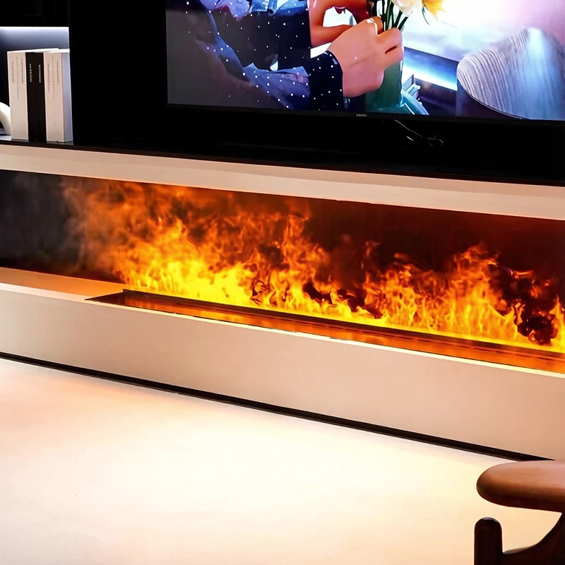 3D Atomizing Water  Fireplace APP Controlled&Remote Operated LED Flame Decor Fireplace For TV Wall Hotel Use