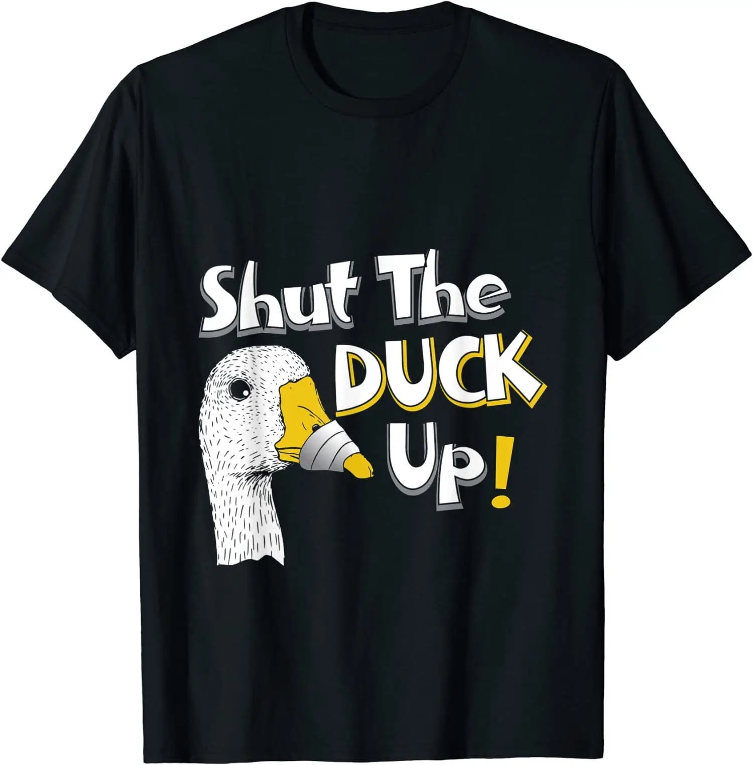 Shut the Duck up Cotton Tees Short Sleeve T Shirt O-Neck Clothing Summer