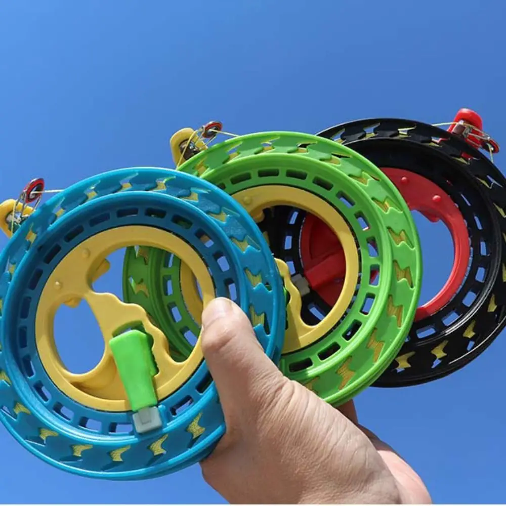 16 cm/18 cm Strumento di volo Bobina di aquilone Maniglia di volo in plastica Strumenti Strumento di volo Avvolgitore Strumento di volo durevole Maniglia per aquiloni Ruota per bambini