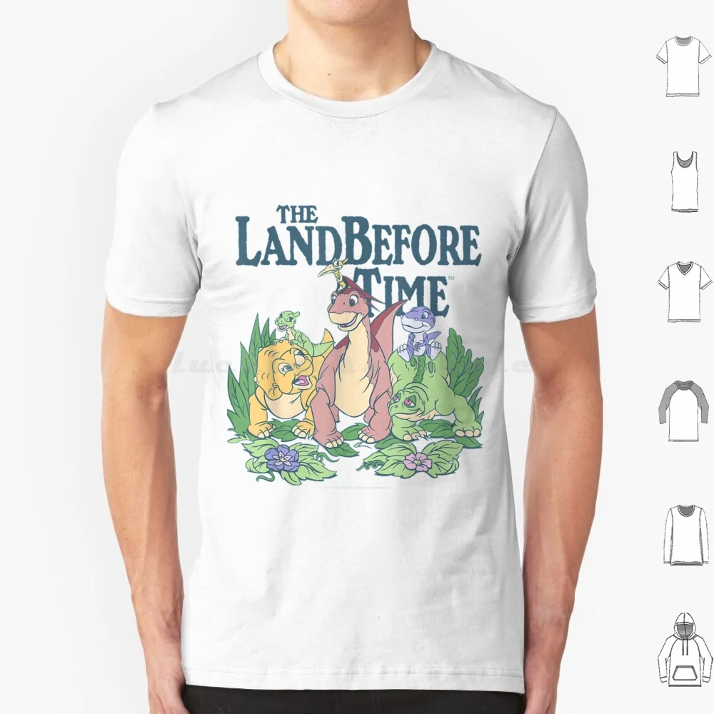 Land Before Time Pastel Dinosaur Friends T Shirt Cotton Men Women DIY Print Lalasaurus Lala Kids Dinosaur Mother Meme Fun Dog