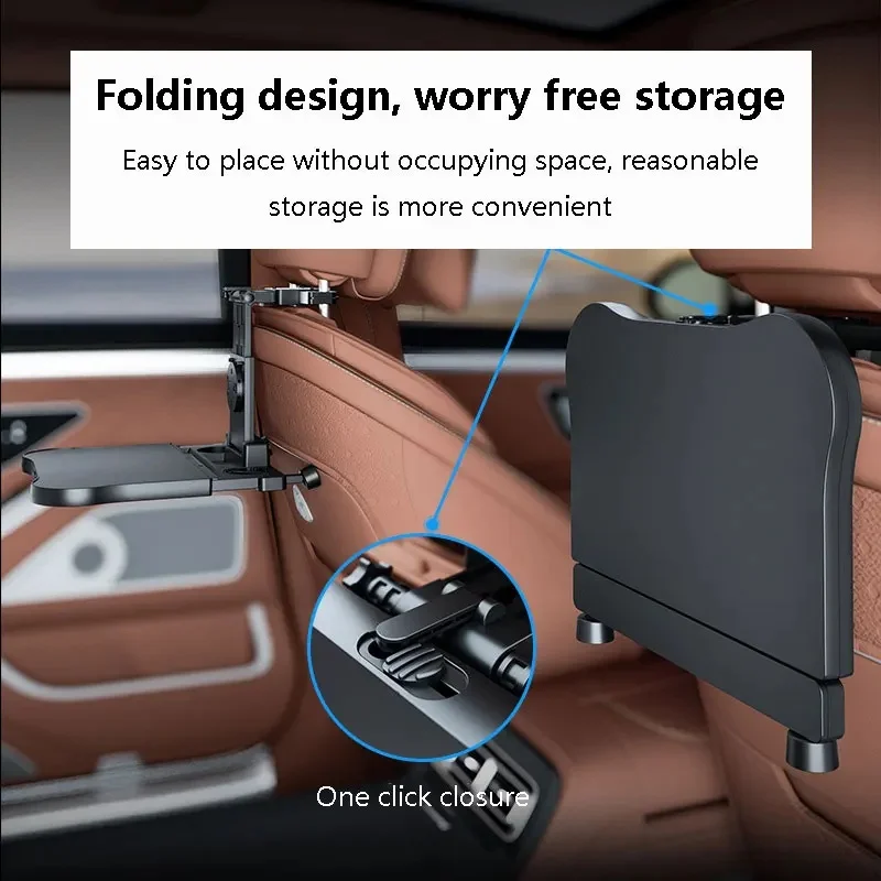 Car Back Seat Tray Table for Rear Passengers Adjustable Stable Auto Desk for Eating Working and Entertainment During Road Trips
