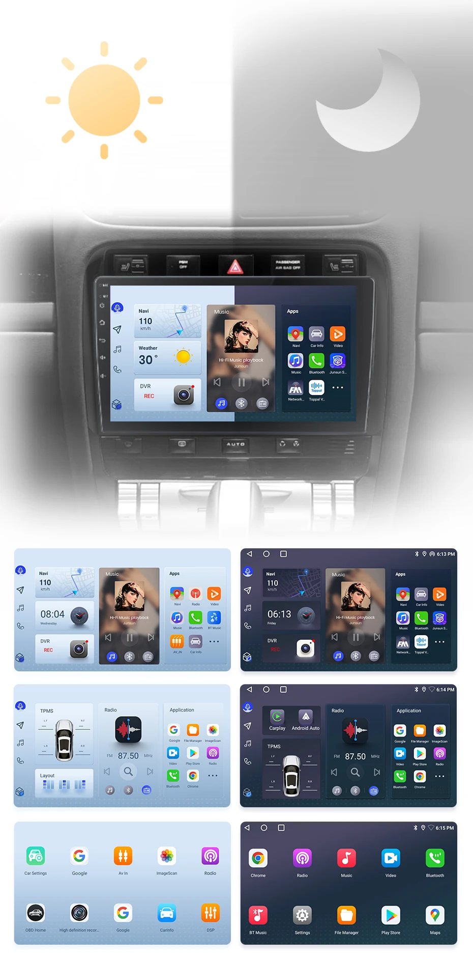 Junsun kabelloses carplay android auto autoradio für porsche cayenne 1 9pa 2002-2010 gps multimedia 2 din systeme stereo – Detail 8