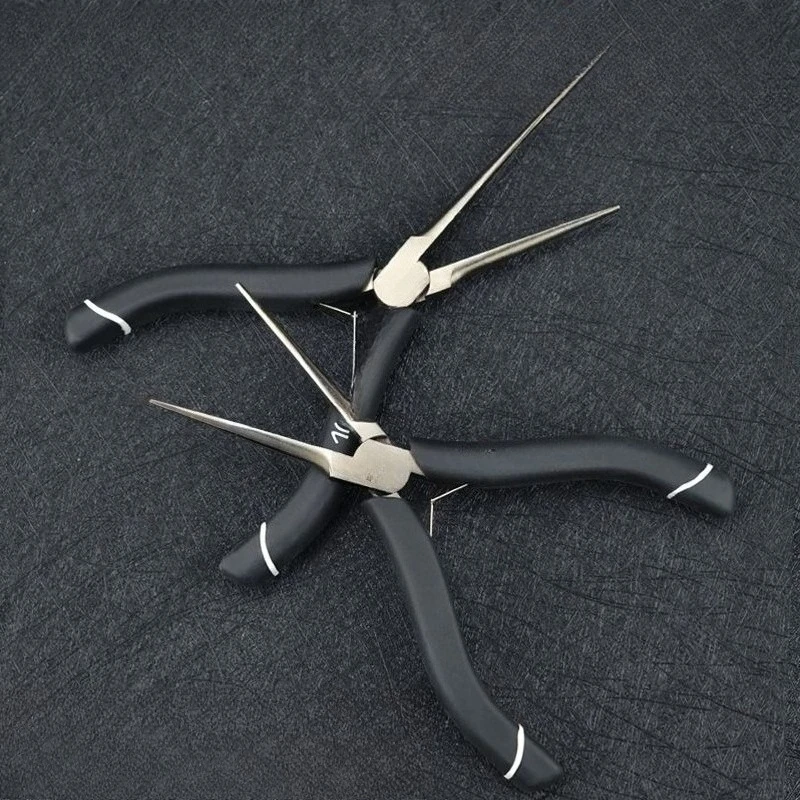 JERXUN 5-Inch Mini Needle Nose Pliers Precision Hand Tool for Jewelry Making Electronics Repair DIY