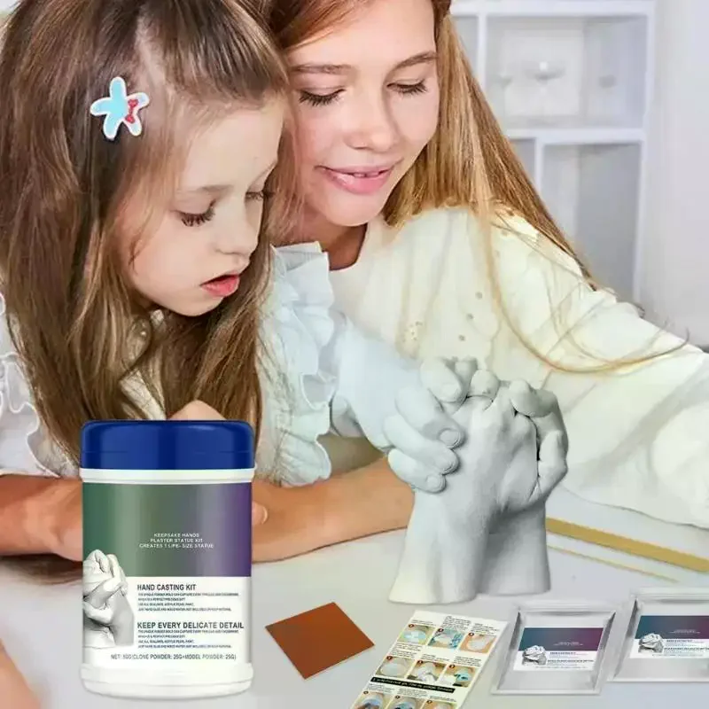 

Набор для создания детских статуэток из гипса своими руками: формовка отпечатков рук и ног малыша, альгинатный порошок для создания памятных сувениров