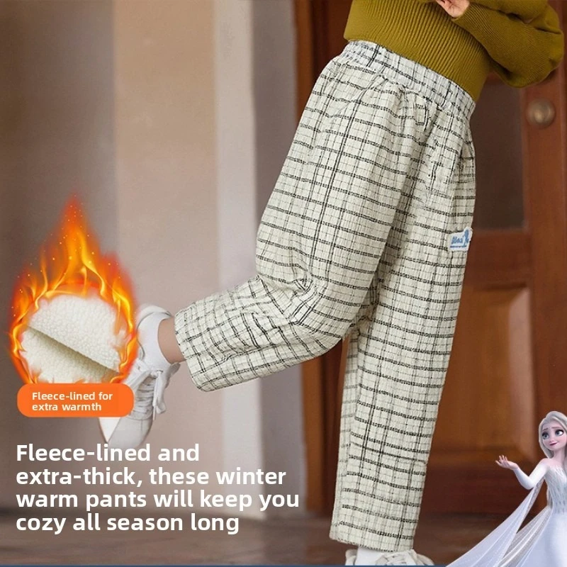 

Girls Winter Fleece Pants, New Thick Kids Casual Trousers & Clothing