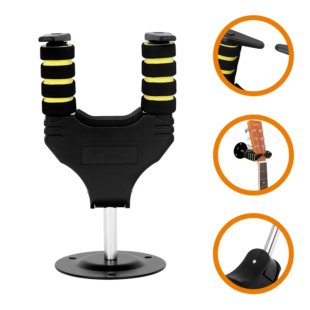 

Hook Guitar Holder Solid Wood Wall Mount Stand Black Bass Accessories Hangers for
