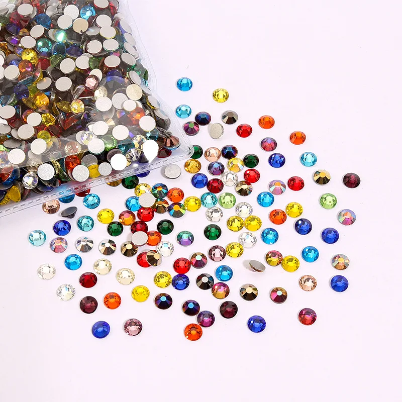 Swarovsky Glass Rhinestones Mixed Color Flatback Non Hotfix Glitter Diamond Stone For Garment Nail Art Decoration Crystal