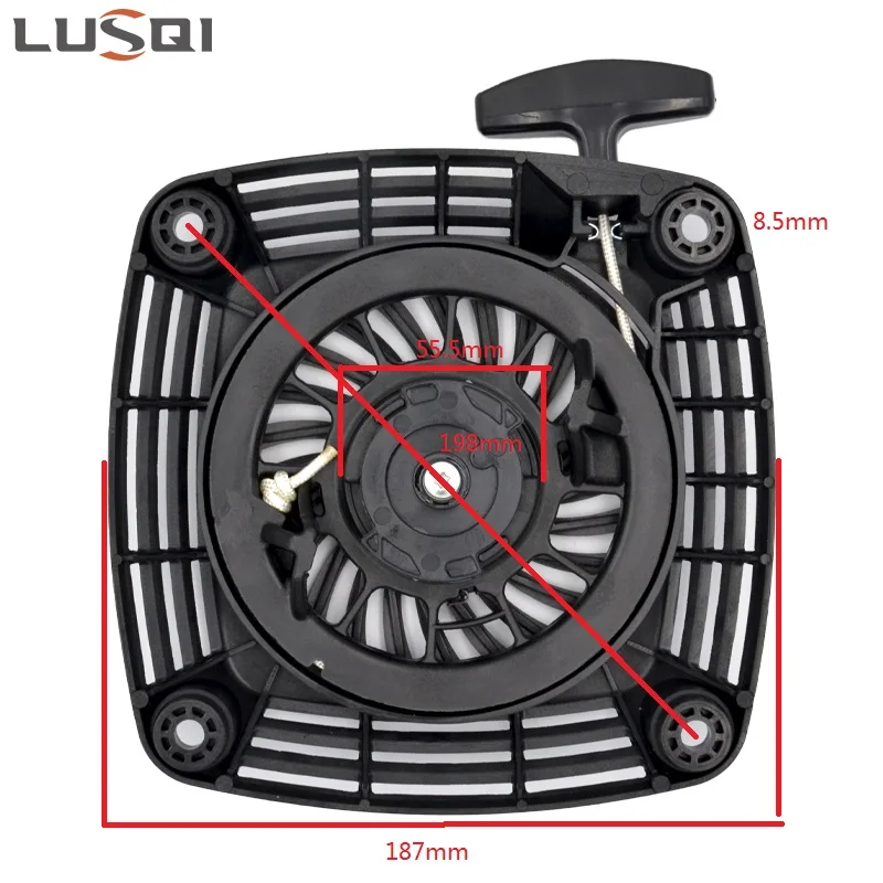 LUSQI Lawn Mower Recoil Starter Trimmer Grass Mower Plastic Case Engine For Kawasaki 490882582 490887023 FJ180V FJ180 DS095