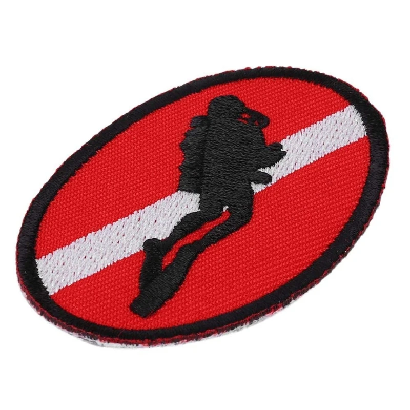 Diver Down Embroidered Patches Iron On Patches Embroidered Diver Badge