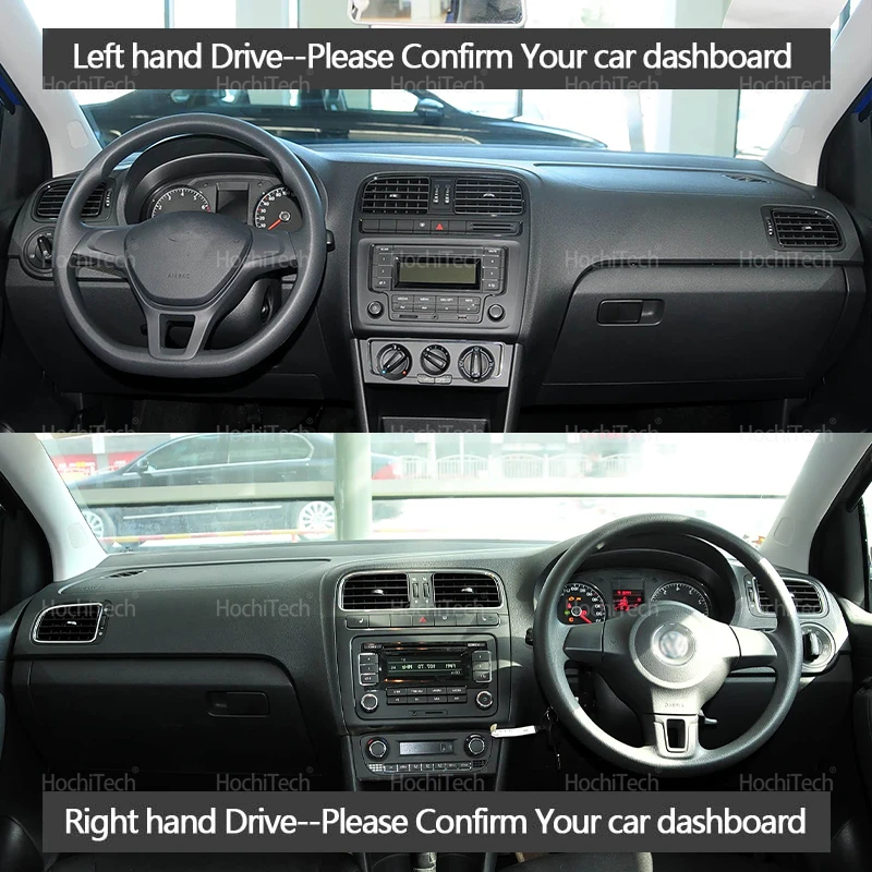 مكافحة القذرة حصيرة وسادة ظلة داشمات حماية ملحقات غطاء لوحة القيادة لفولكس واجن بولو MK5 5MK 6R 6C 61 Vento Ameo 2009-2017 #3