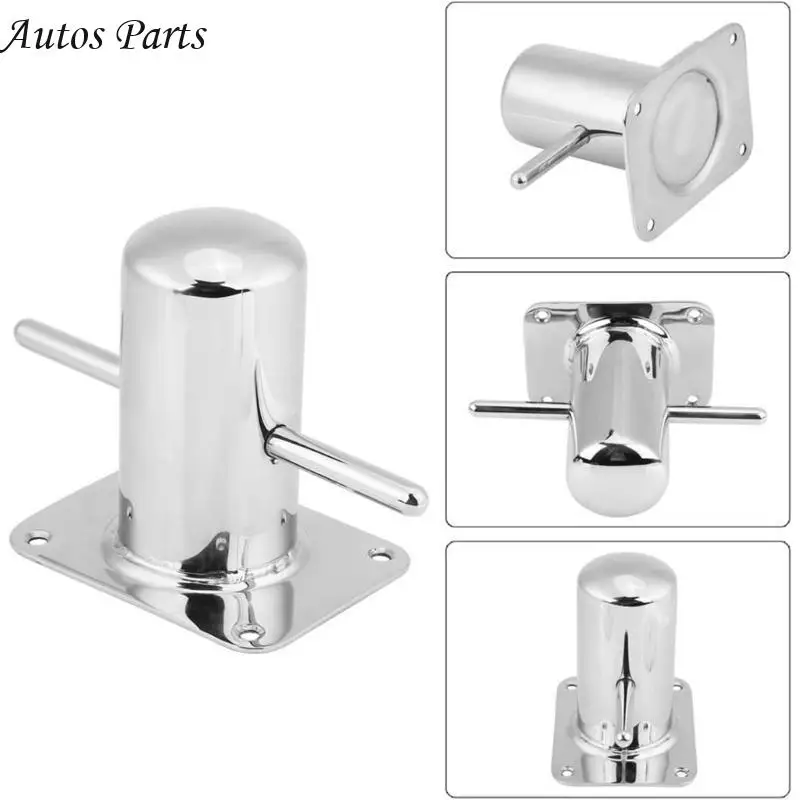 

57BA Heavy Duty Stainless Steel Marine Bollard Secure Single Crossing Design Accessories for Yachts Secure Mooring 120mmx90mm