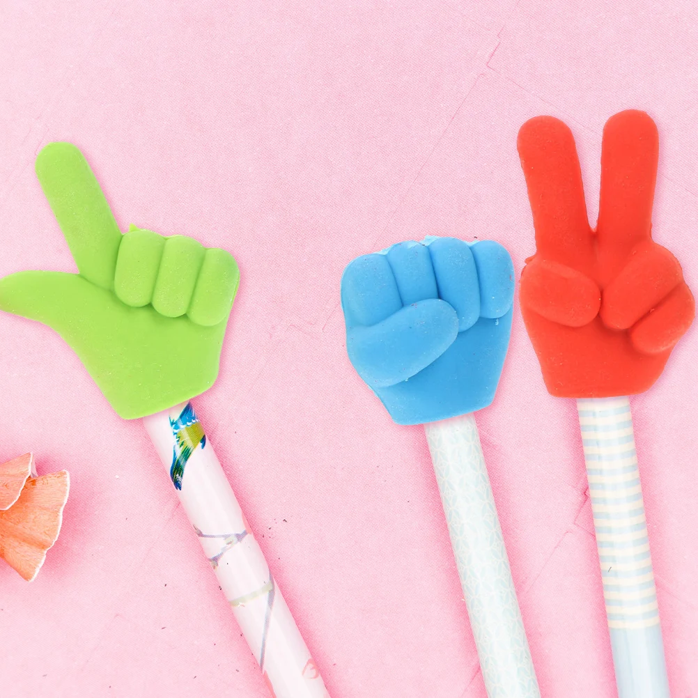 

20pcs Finger Shaped Cute Small Portable Bulk Fun Erasers For Students Rubber Erasers Pencil Eraser Multi Use School