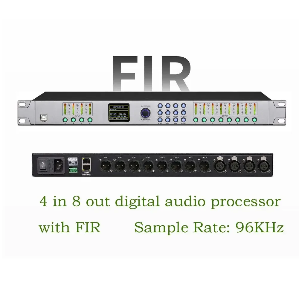 DPA0408RTS Sound Audio Processor Multi Effect Dsp Audio Processor With FIR Professional Grade Digital Audio Processor