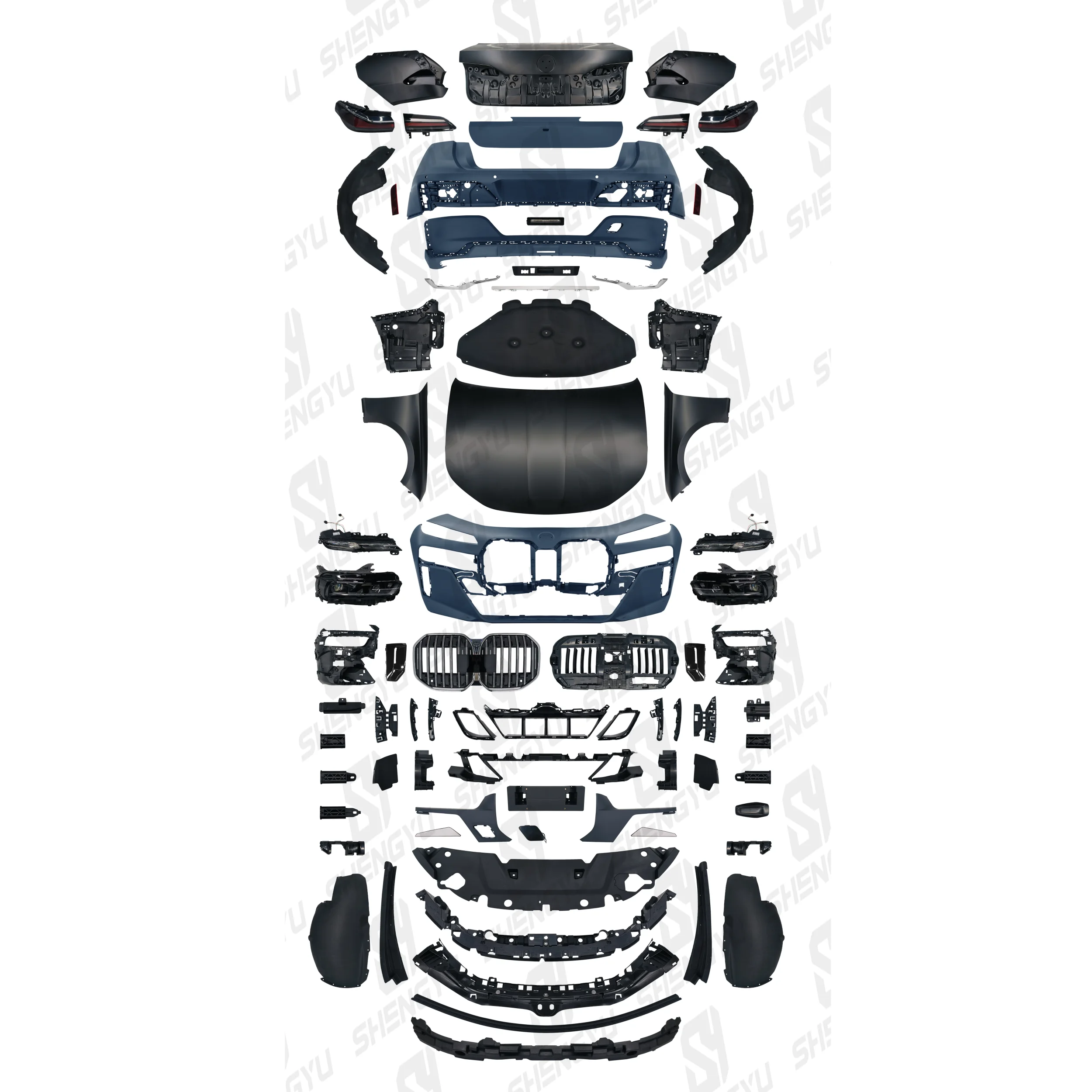 STLF Car Body Kit Suitable for BMWs 7 Series F02 09-15 to G70 23-25 Sport Style,no-need-cutting KIT