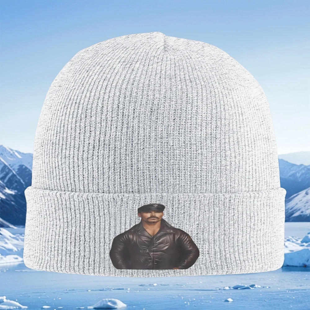 Homme, chapeau, veste, fouet, emblème hommes femmes unisexe tricoté chapeau bonnet pull casquette hiver thermique chaud noël extérieur cyclisme H
