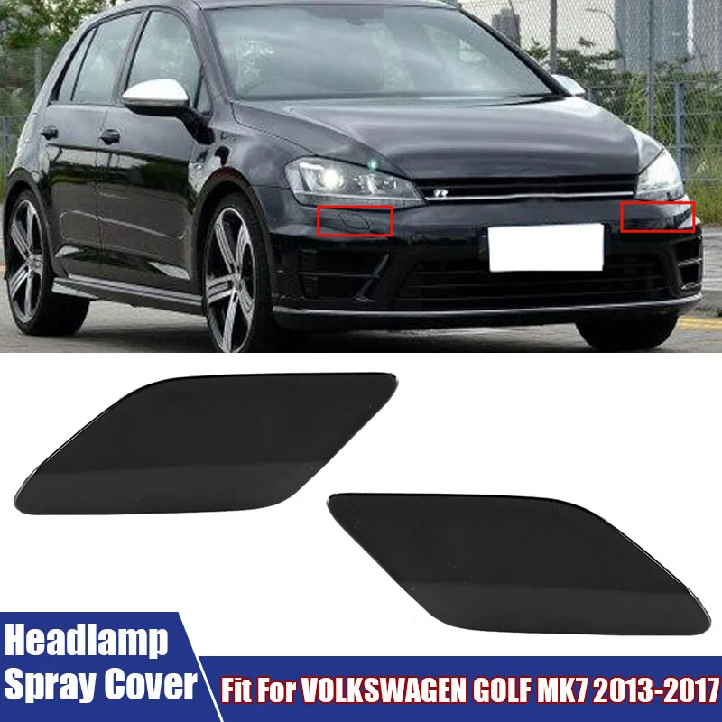 Auto Front Bumper Headlight Washer Nozzle Spray Jet Cover Cap for VOLKSWAGEN GOLF MK7 2013-2017