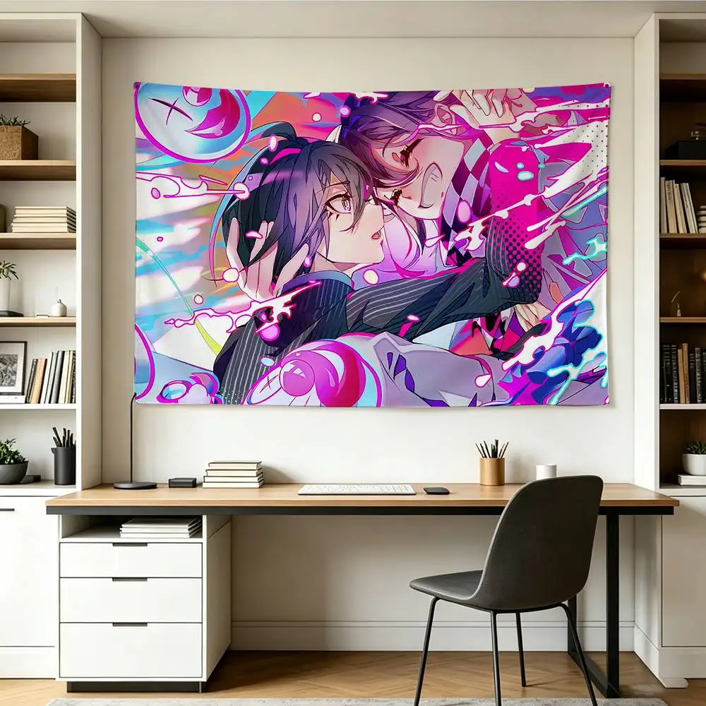 K-Kokichi O-Ouma Shuichi Saihara D-Danganronpa Flags Wall Hanging Background Art Banner for Bedroom