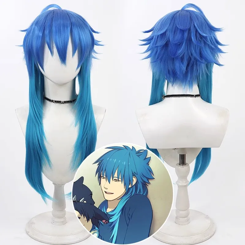 

Seragaki Aoba Cosplay Wigs 60cm Long Dramatical Murder Cosplay Heat Resistant Synthetic Hair Wig Party Halloween + Wig Cap