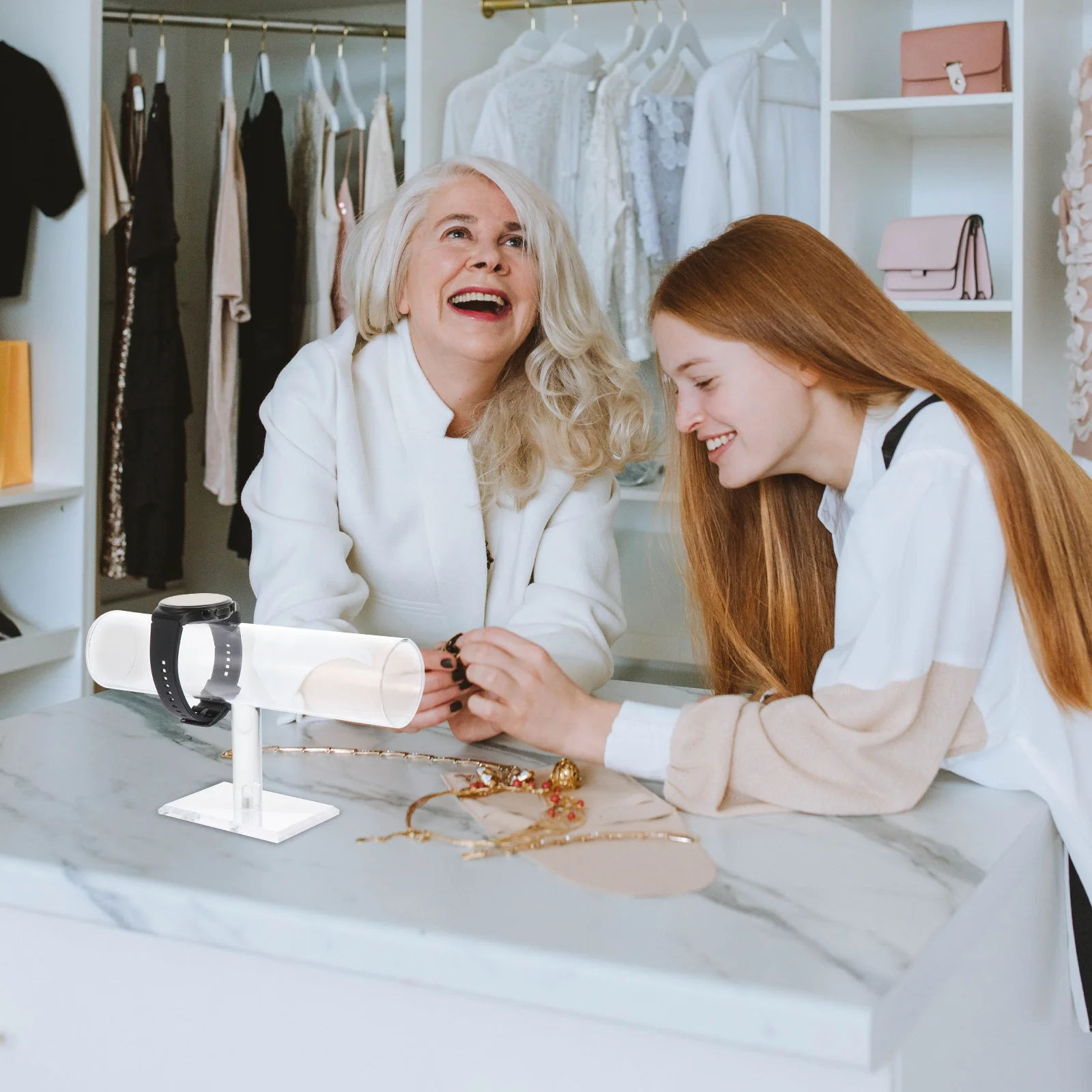 

1 шт., стойка для ручной цепочки, прочный акриловый органайзер для ювелирных изделий, креативный Т-образный браслет для часов, ожерелье, подставка для домашнего магазина