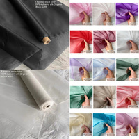 8 Momme 6 Momme 100% Mulberry Silk Organza Fabric Textile Su Embroidery Garment Wedding Dress Bridal Veil Skirt Silk Fabrics