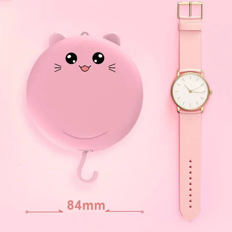 

New Creative Mini Makeup Mirror Fan Lucky Cat USB Charging Fan Portable LED Atmosphere Light